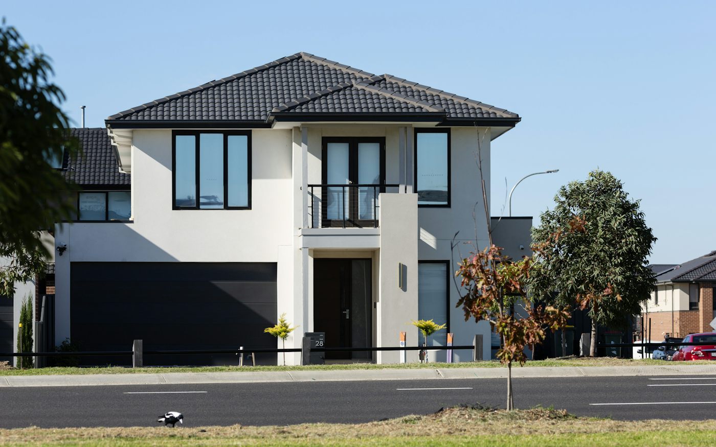 Example of a modern two-story home exterior